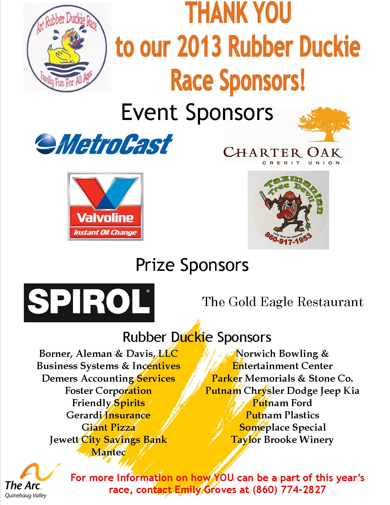 Duck 2013 Sponsors Thank You